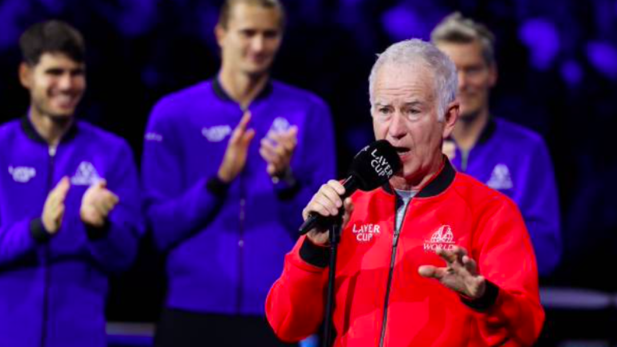 John McEnroe, despidiéndose de la Laver Cup en Berlín. Fuente: Getty
