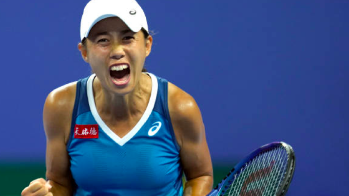 La alegría de Shuai Zhang tras acabar con su racha de 24 derrotas. Fuente: Getty