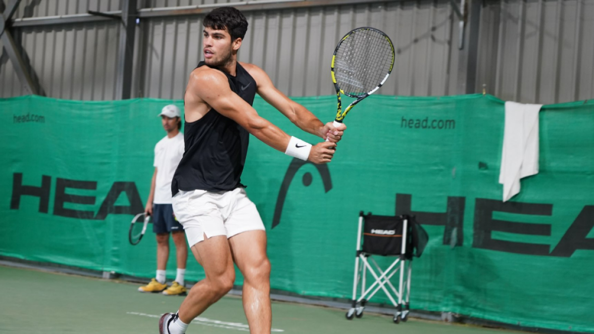Carlos Alcaraz at the Ferrero Tennis Academy 2024. Photo: Ferrero Tennis Academy