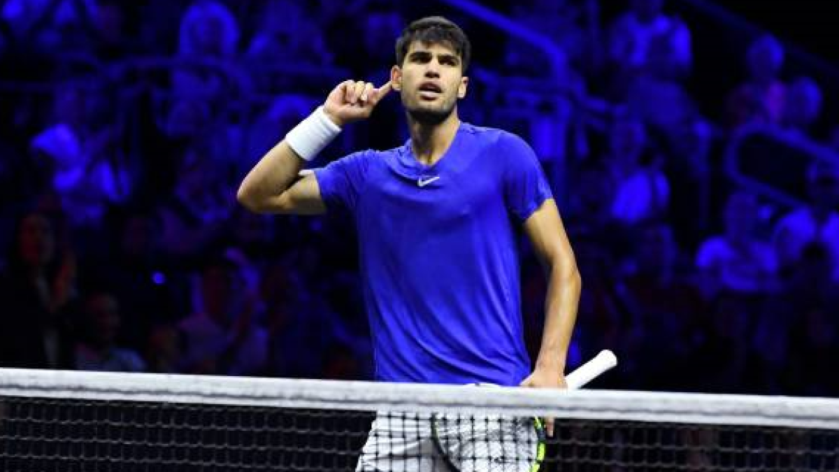Carlos Alcaraz en la Laver Cup 2024. Foto: getty