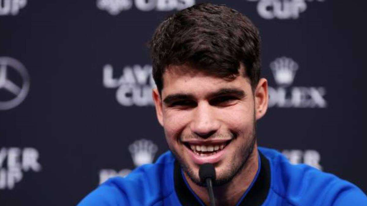 Carlos Alcaraz en la Laver Cup 2024. Foto: getty