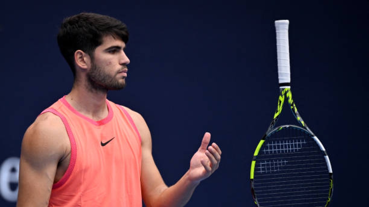 Carlos Alcaraz, jet lag. Photo. Getty Images.