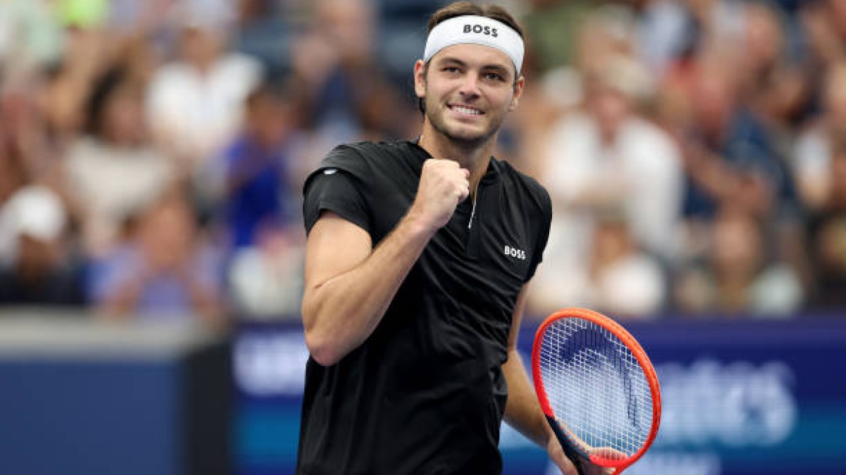 Taylor Fritz celebra tras su victoria sobre Zverev. Fuente: Getty