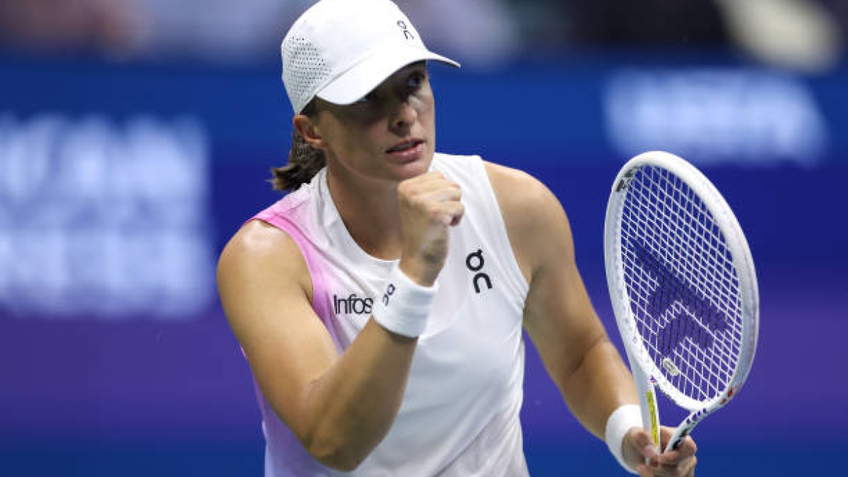Iga Swiatek en el US Open 2024. Foto: Getty