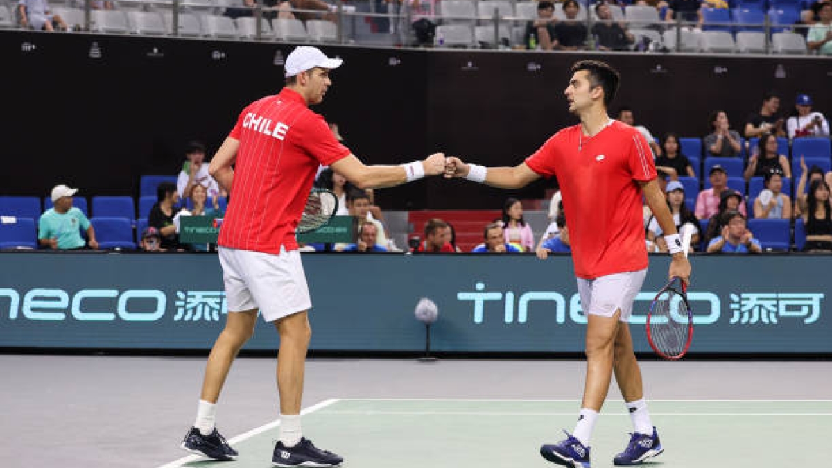 Nicolás Jarry and Barrios Vera, in Davis Cup 2024. Photo: gettyimages