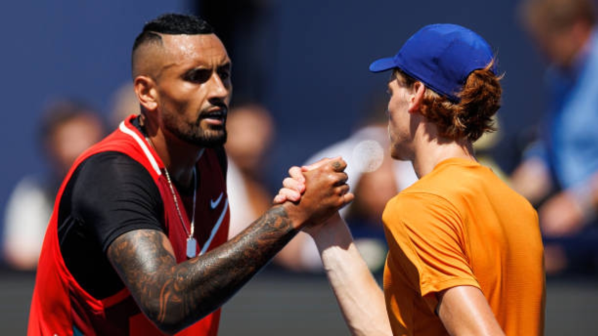 Kyrgios ataca a Sinner. Foto: gettyimages