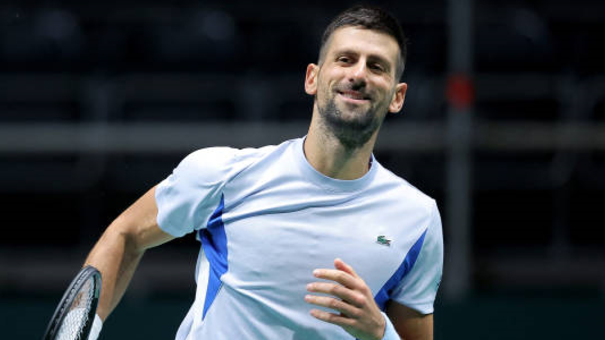 Novak Djokovic en la Copa Davis 2024. Foto: getty