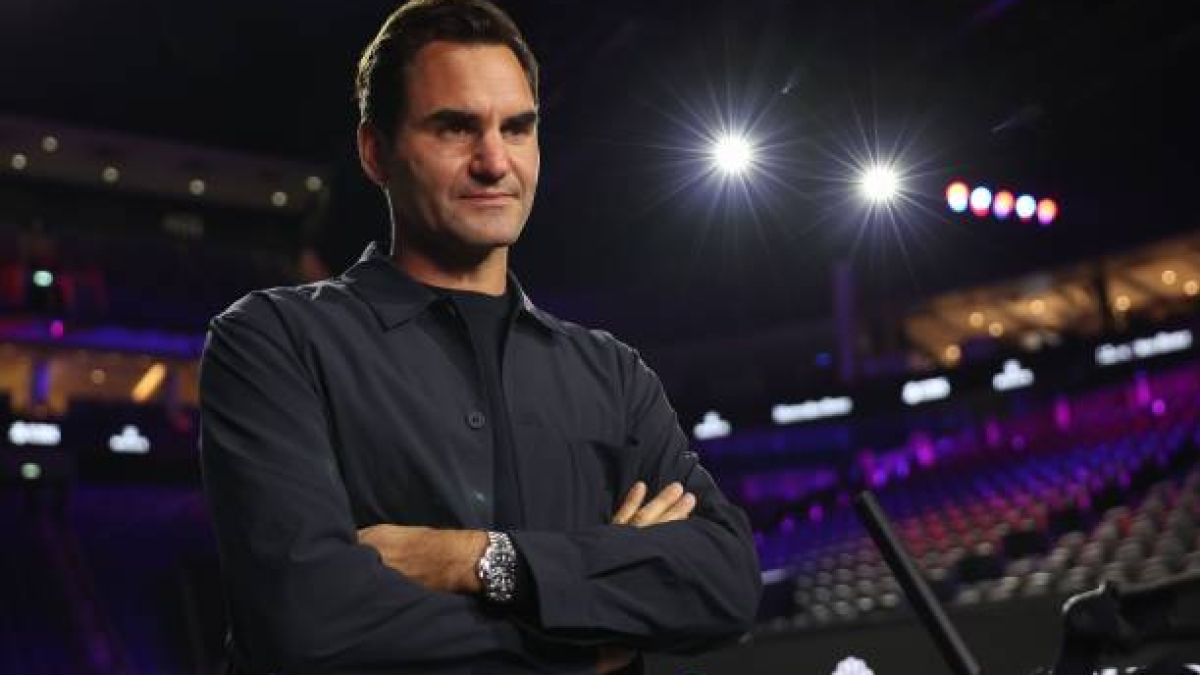 Roger Federer at the Laver Cup 2024. Photo: Getty