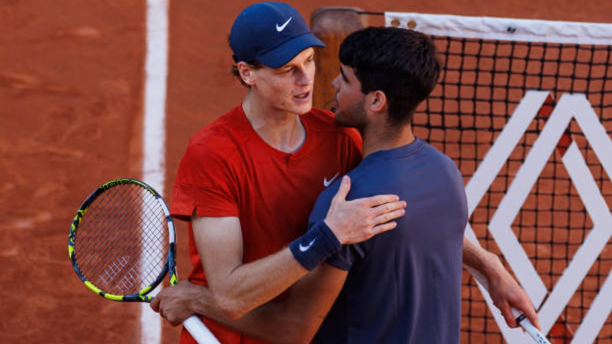 Sinner y Alcaraz, tras la batalla de Roland Garros. Fuente: Getty