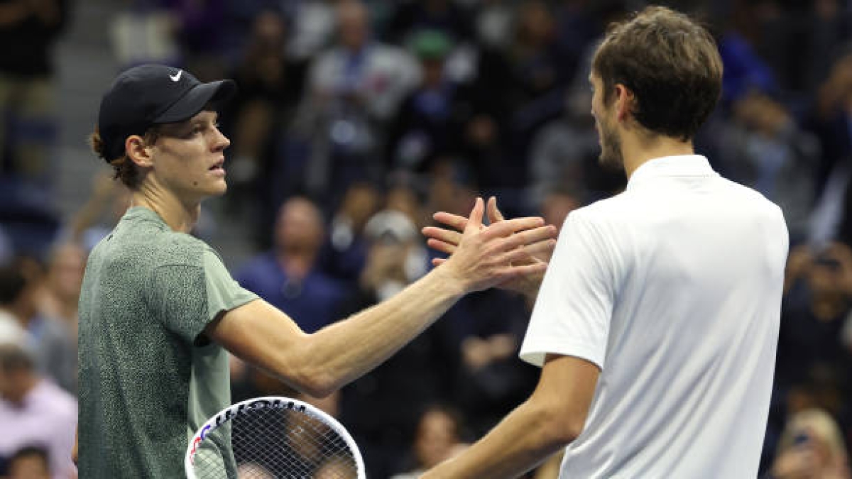 Sinner and Medvedev, in 2024. Photo: gettyimages