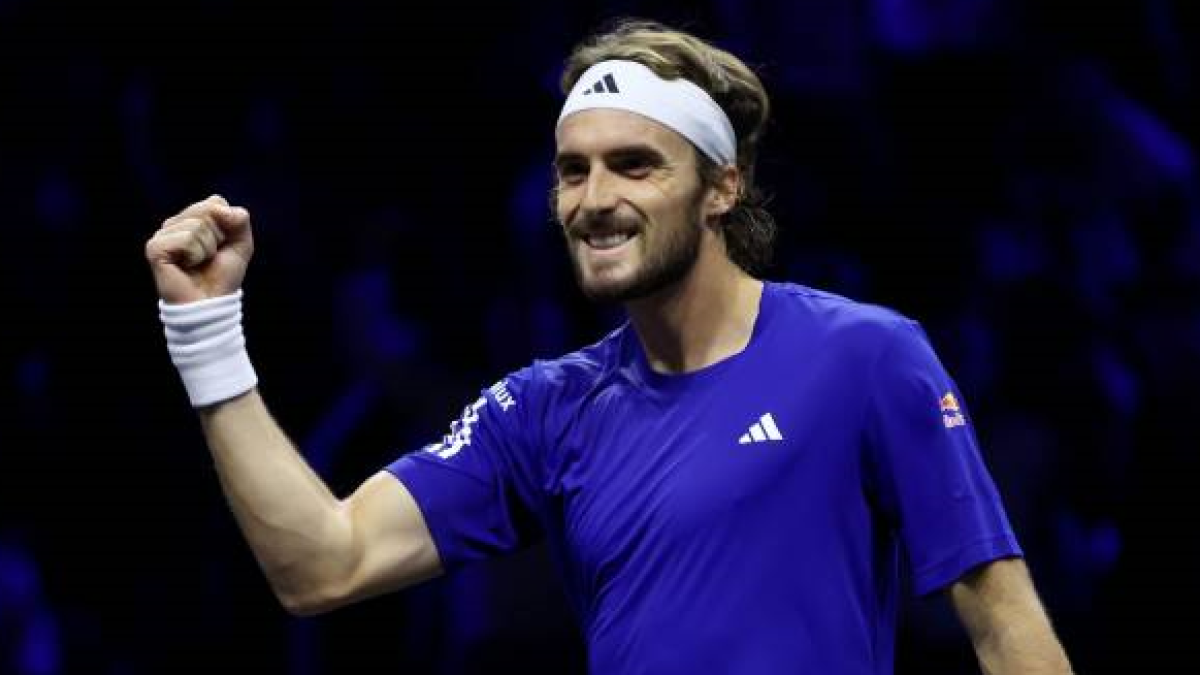 Stefanos Tsitsipas at the Laver Cup 2024. Photo: Getty
