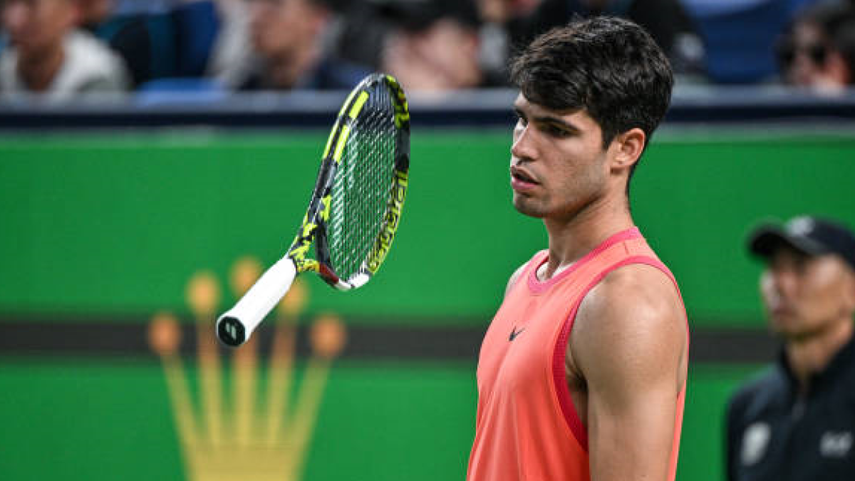 Carlos Alcaraz in Shanghai 2024. Photo: Getty