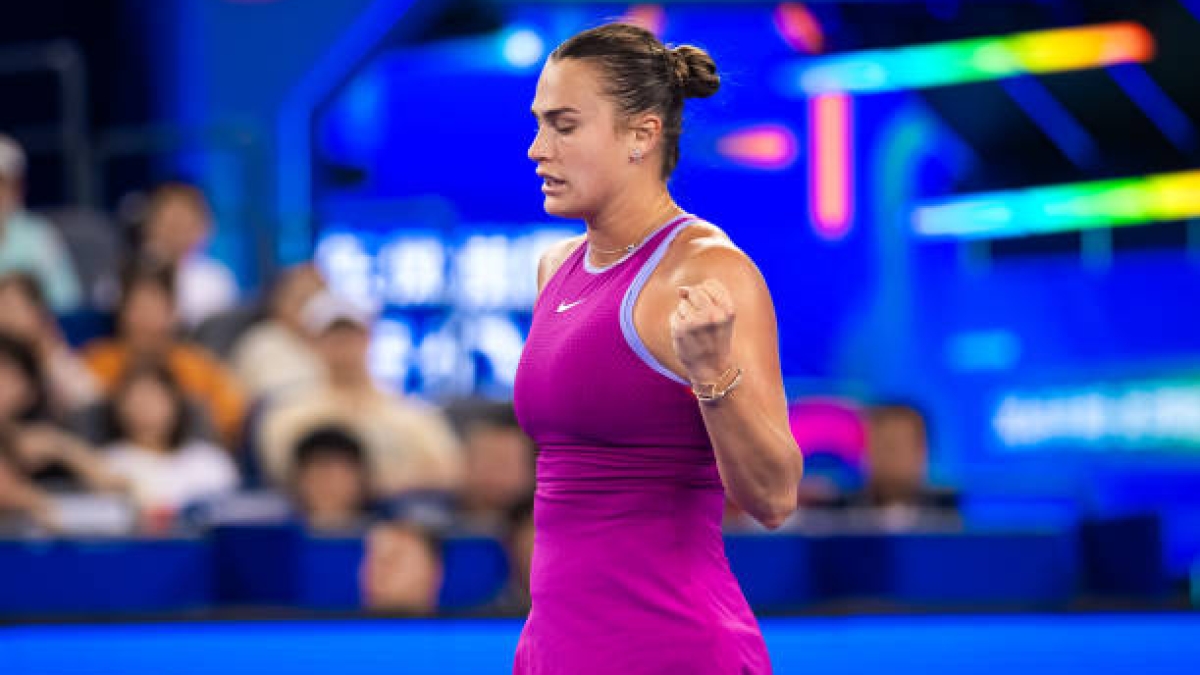 Aryna Sabalenka en el WTA Wuhan 2024. Foto: Getty
