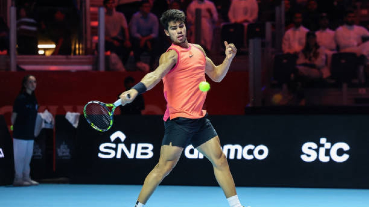 Carlos Alcaraz at the Six Kings Slam 2024. Photo: Getty