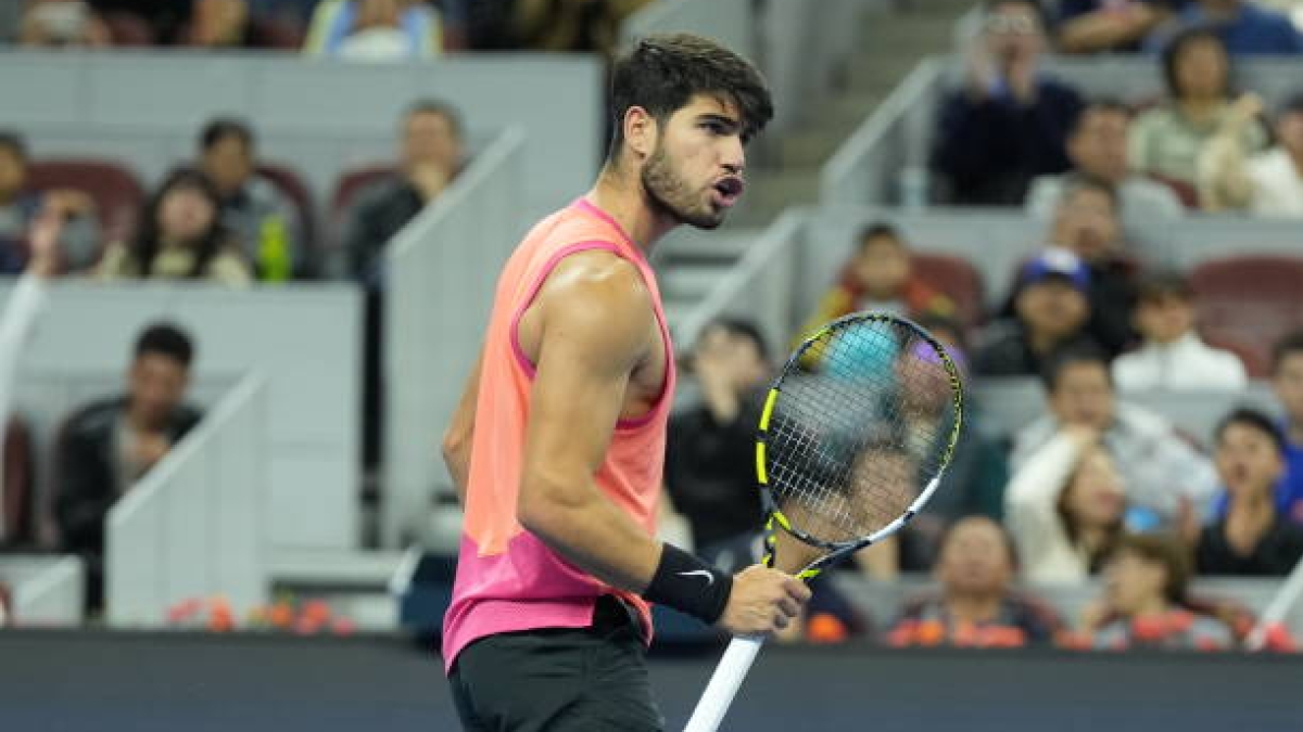 Carlos Alcaraz habla de Sinner. Foto: gettyimages