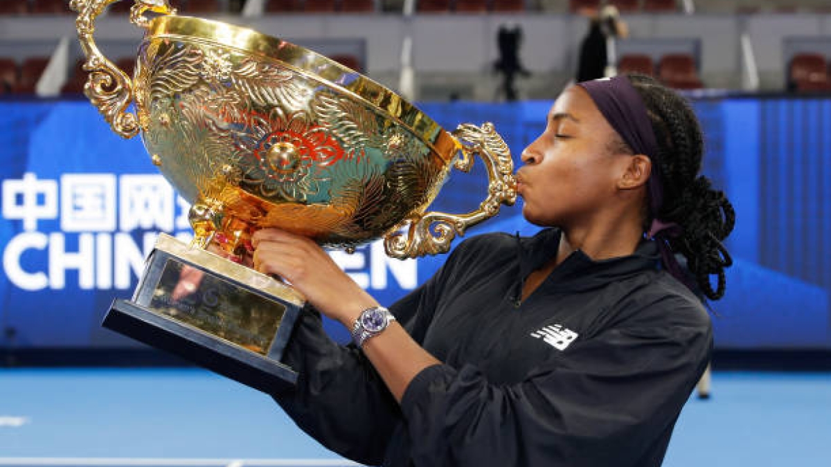 Coco Gauff, champion at the WTA Beijing 2024. Photo: Getty