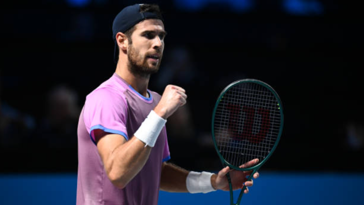 Karen Khachanov en el ATP Viena 2024. Foto: Getty