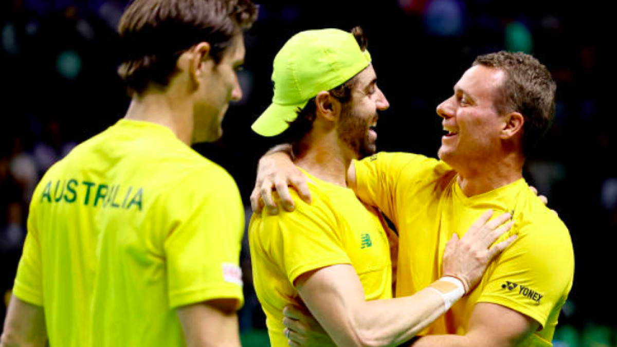 Australia celebra su pase a semifinales de la Copa Davis 2024. Fuente: Getty