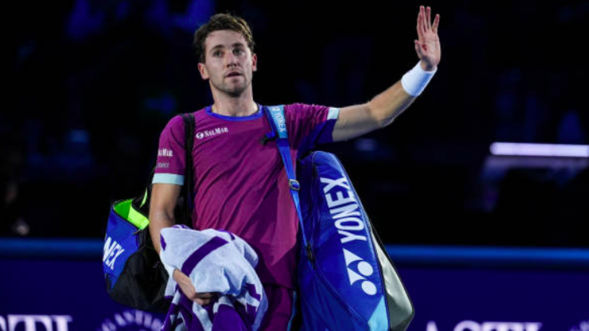 Casper Ruud no pudo con Zverev en Turín. Fuente: Getty