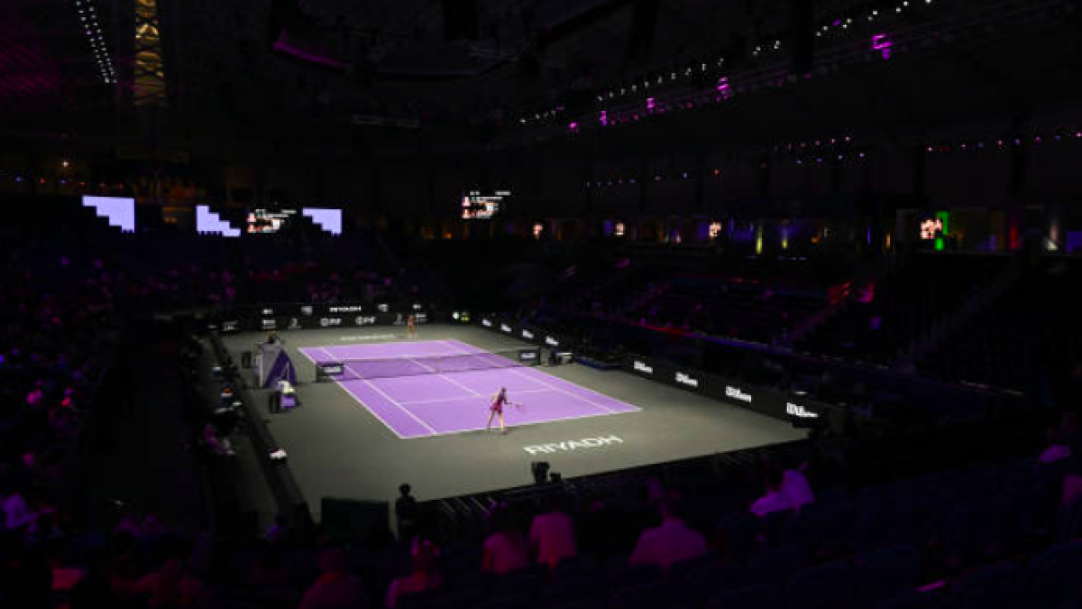 Así de triste luce la grada durante un partido de las WTA Finals en Riyadh. Fuente: Getty