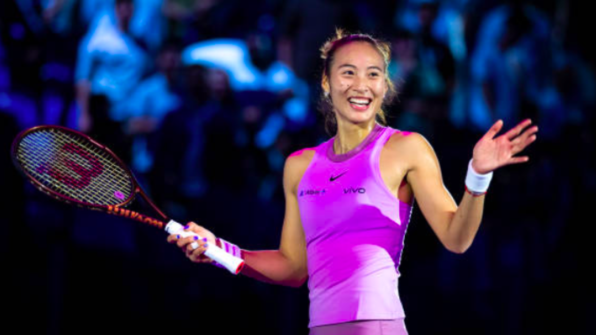 Qinwen Zheng, the tennis player with the most aces in 2024. Source: Getty