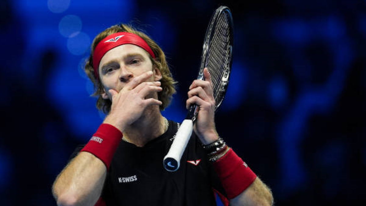 Andrey Rublev at the ATP Finals 2024. Photo: Getty