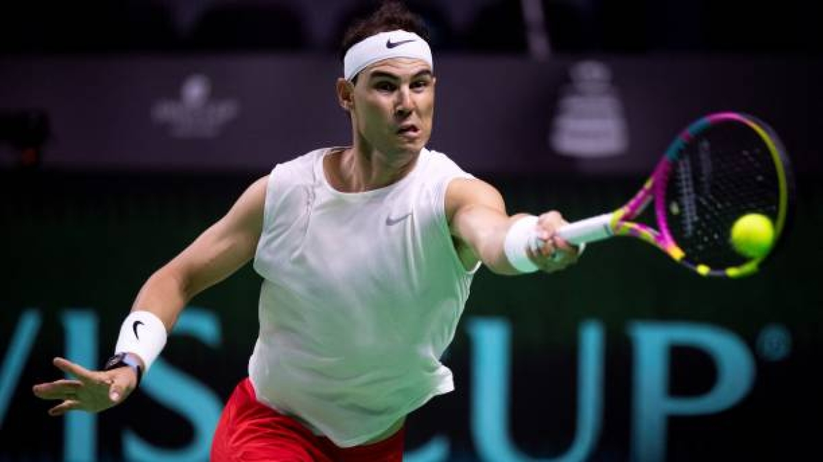 Rafael Nadal, entrenamiento para Copa Davis 2024. Foto: gettyimages