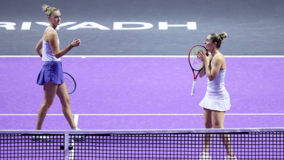 Gabriela Dabrowski and Erin Routliffe, winners of WTA Finals 2024. Photo: Getty