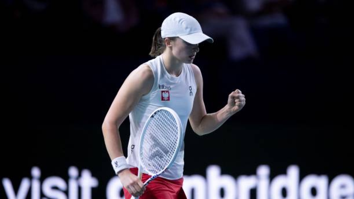 Iga Swiatek, épica victoria en BJK Cup 2024. Foto: gettyimges