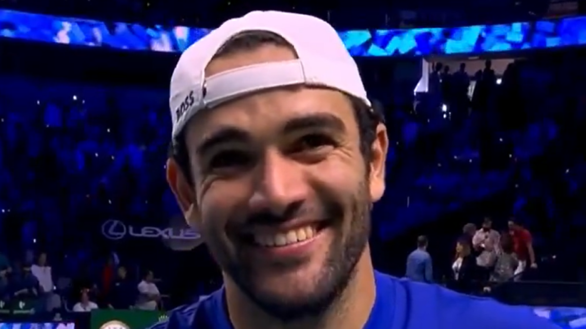 Matteo Berrettini en la Copa Davis 2024. Foto: Tennis Channel