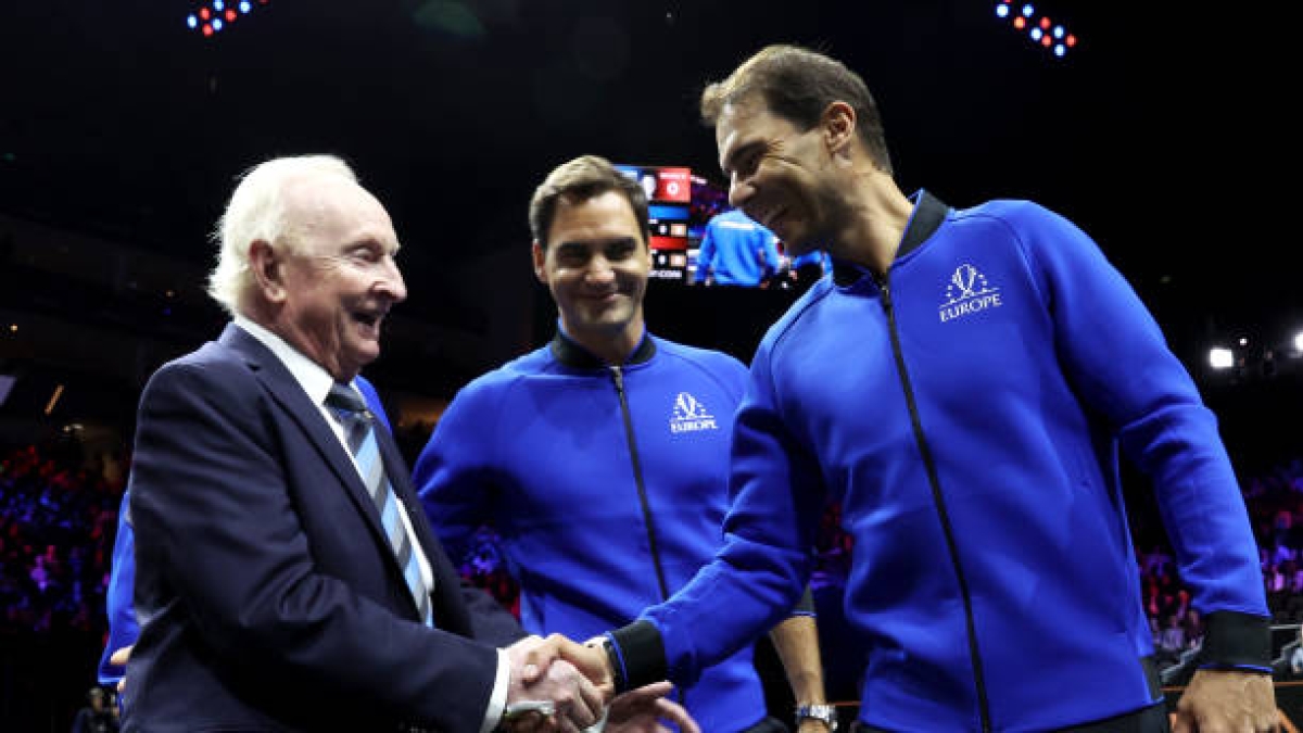 Rod Laver pays tribute to Nadal. Photo: gettyimages