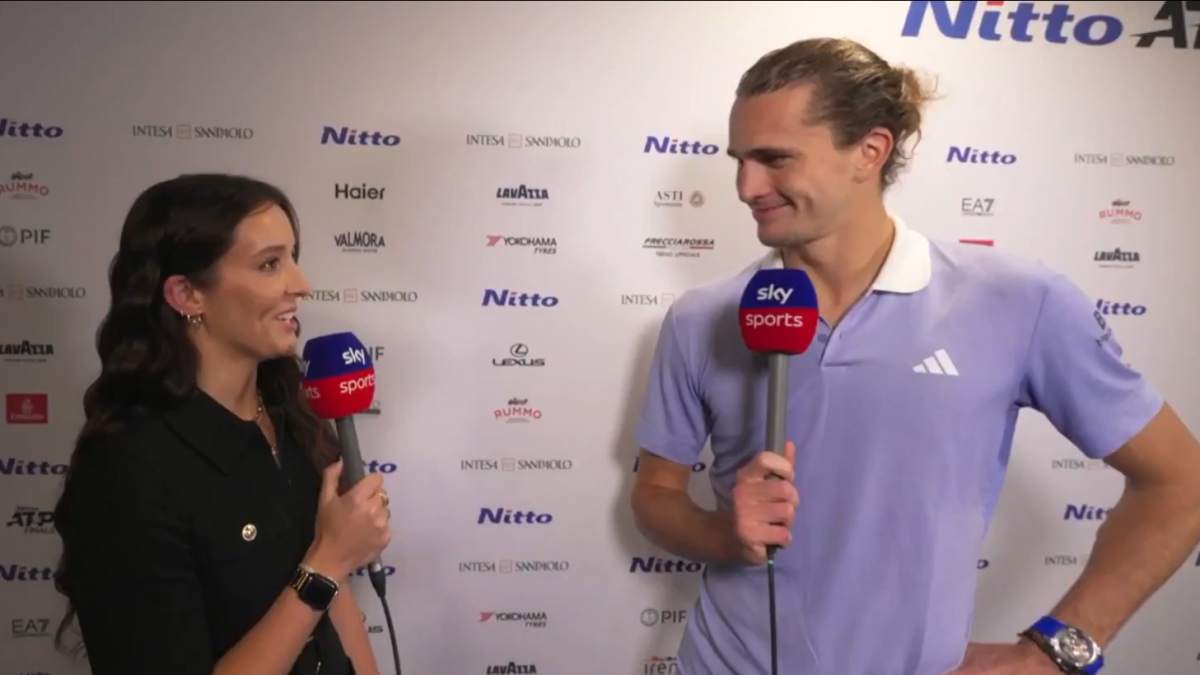 Laura Robson and Alexander Zverev at ATP Finals 2024. Photo: Getty
