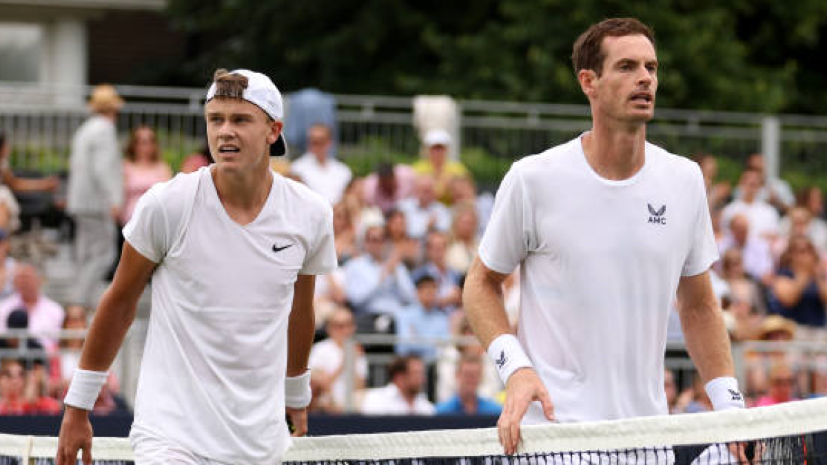 Holger Rune y Andy Murray 2023. Foto: getty