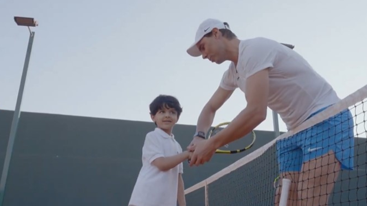 Rafa Nadal in Saudi Arabia. Photo: Getty