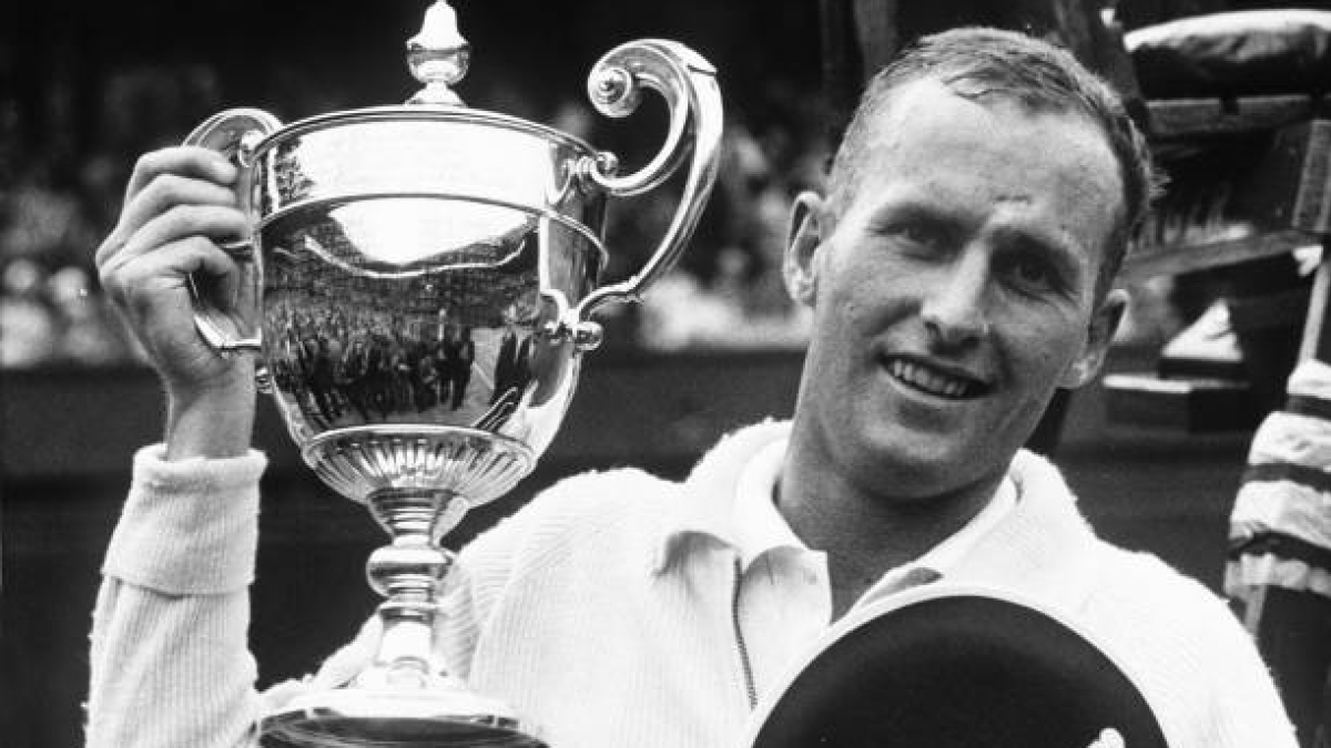 Neale Fraser, with the title of Wimbledon champion in 1960.
