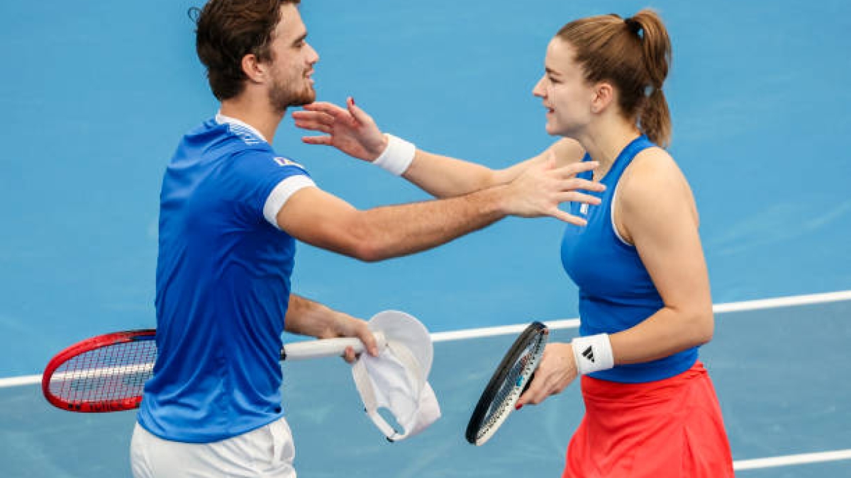 United Cup 2025. Machac y Muchova encuentran la victoria en el dobles contra Noruega. Foto: Getty