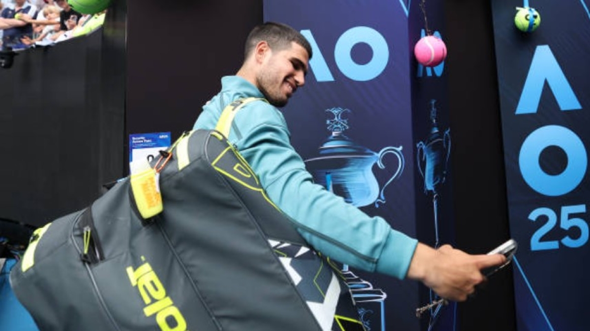 Carlos Alcaraz at the Australian Open 2025. Photo: Getty