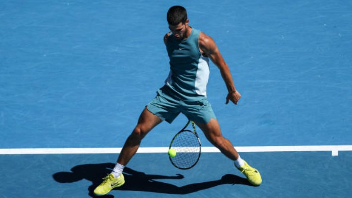 Carlos Alcaraz at the Australian Open 2025. Photo: Getty