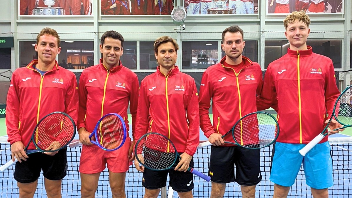 Equipo español de Copa Davis 2025. Foto: RFET