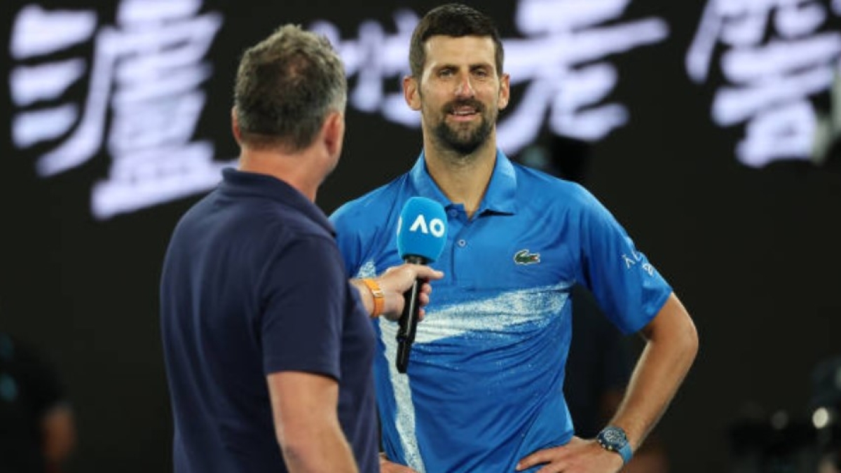 Novak Djokovic at the Australian Open 2025. Photo: Getty