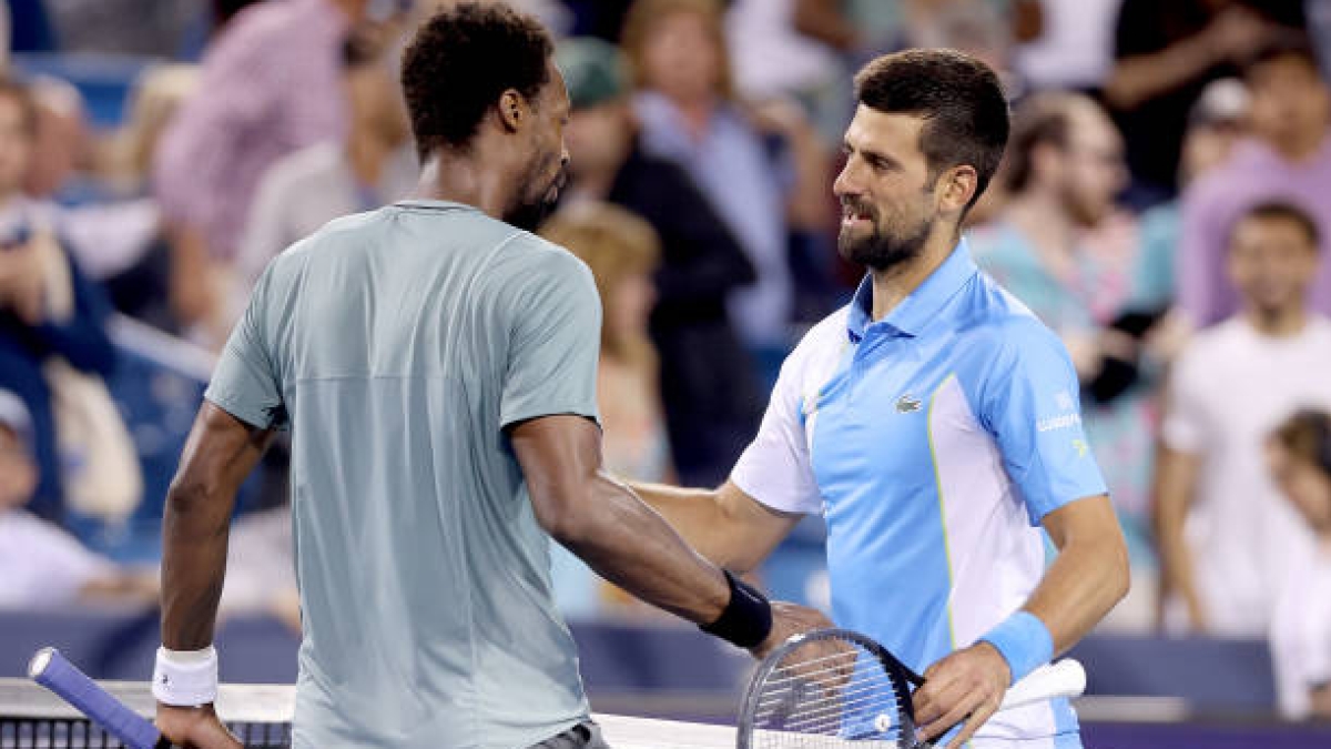 Novak Djokovic y Gael Monfils.