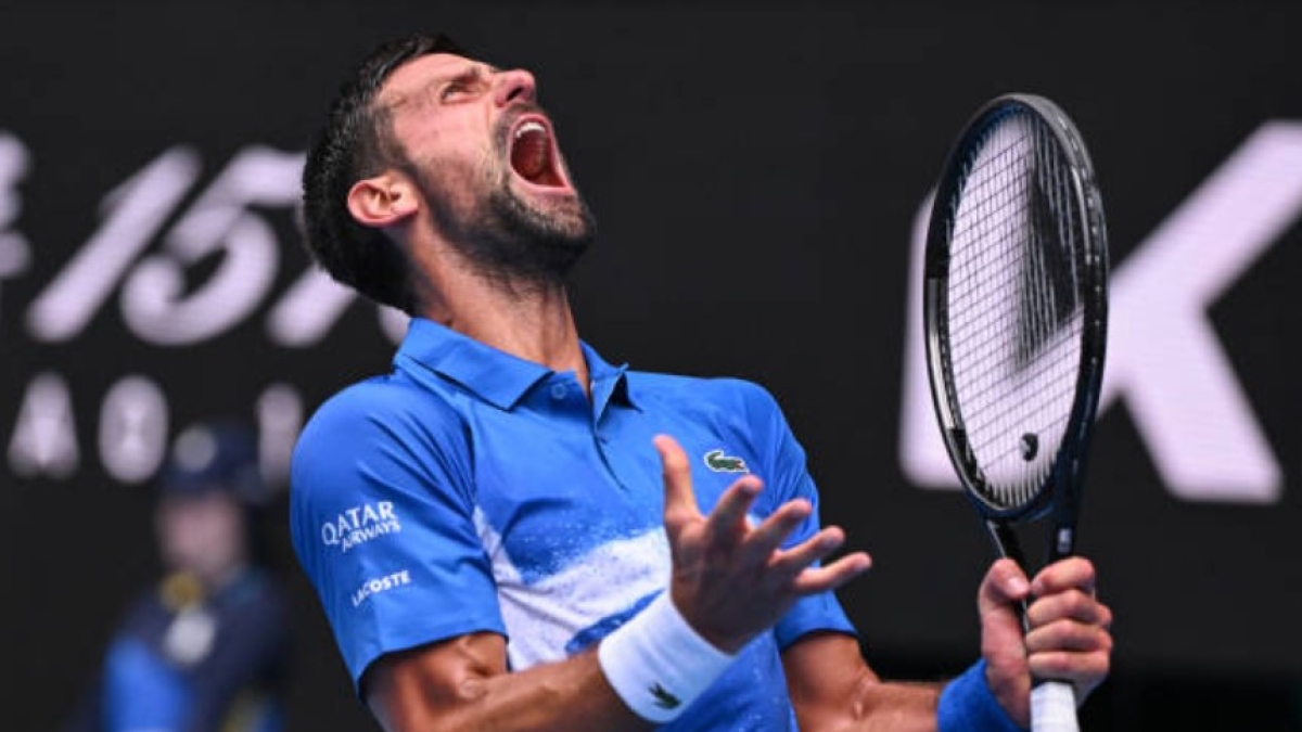Novak Djokovic en el Open de Australia 2025. Foto: Getty