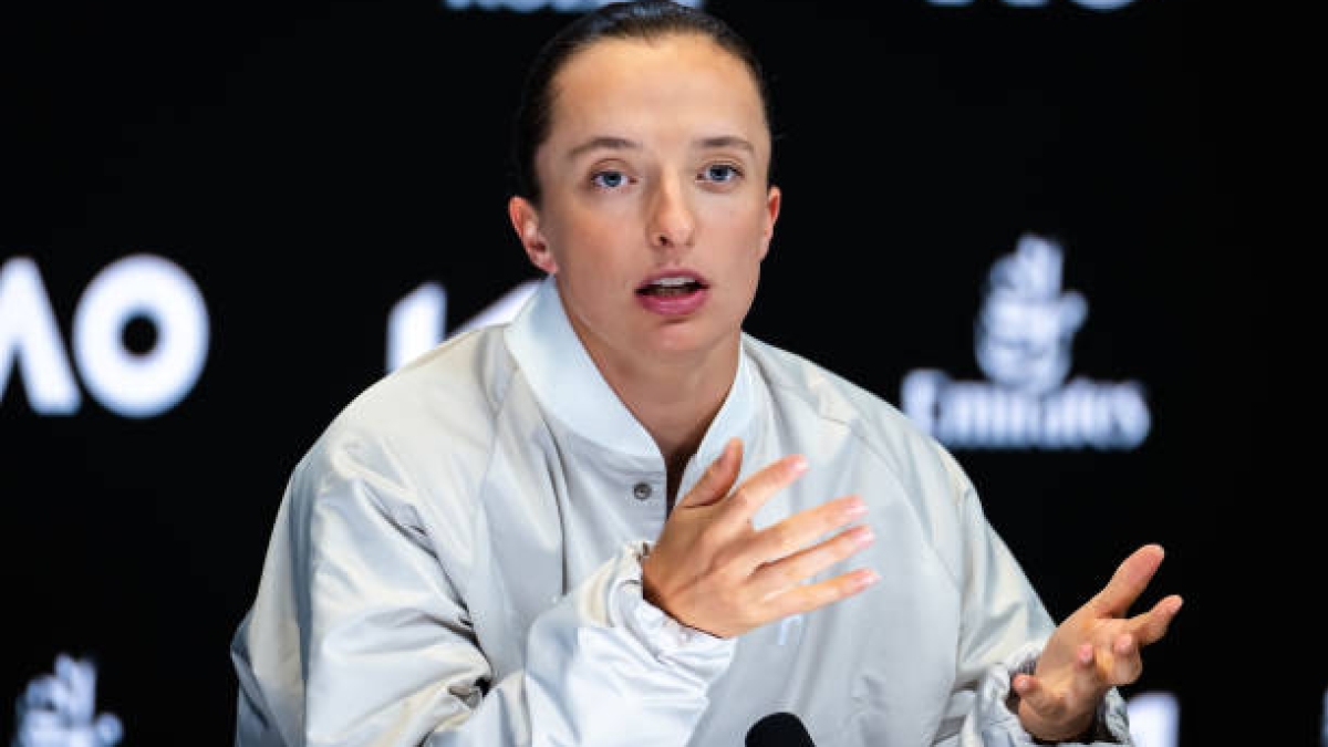 Iga Swiatek at the Media Day of the Australian Open 2025. Photo: Getty