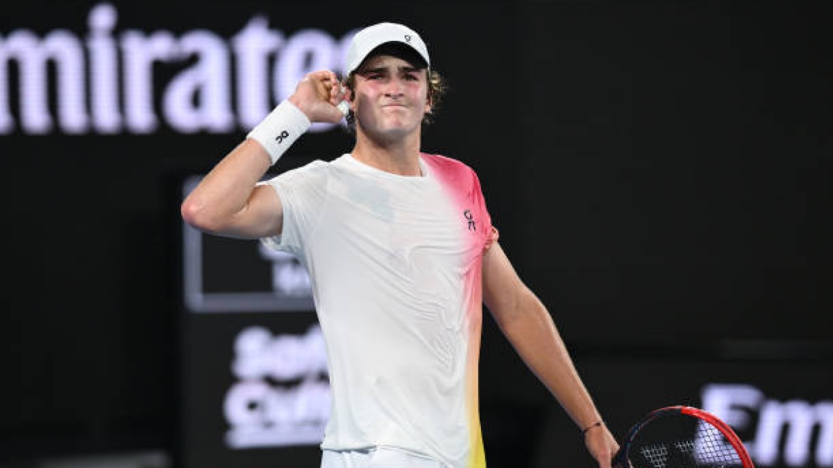 Joao Fonseca en el Open de Australia 2025. Foto: Getty