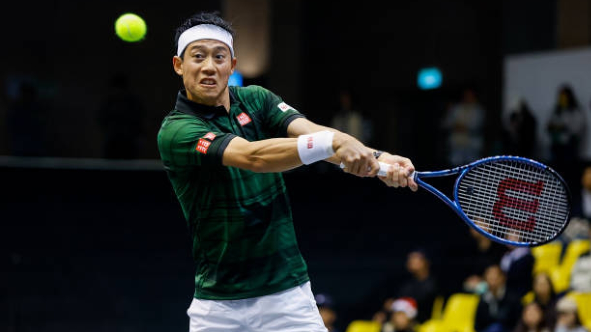 Nishikori pulls off epic win to overcome Khachanov in Hong Kong. Photo: Getty
