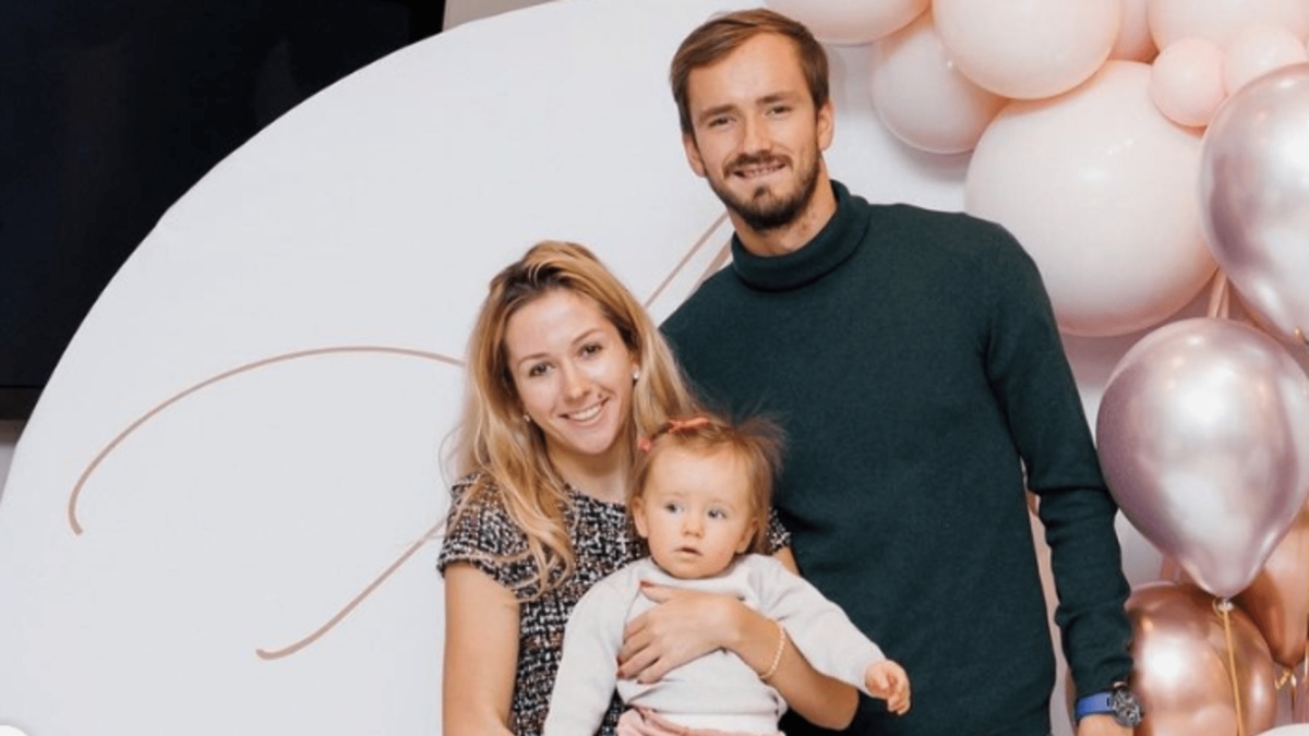 Medvedev, alongside his wife, Daria, and their first daughter, Alisa, have just welcomed their second child.