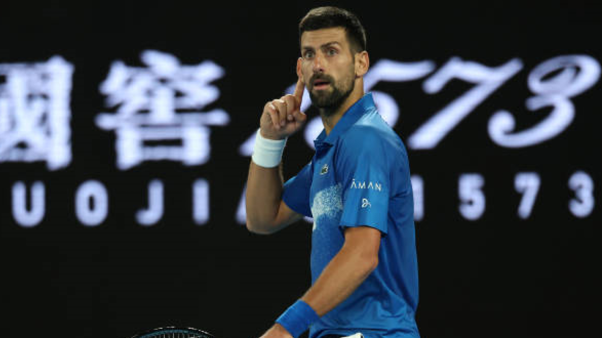 Novak Djokovic at the Australian Open 2025. Photo: getty