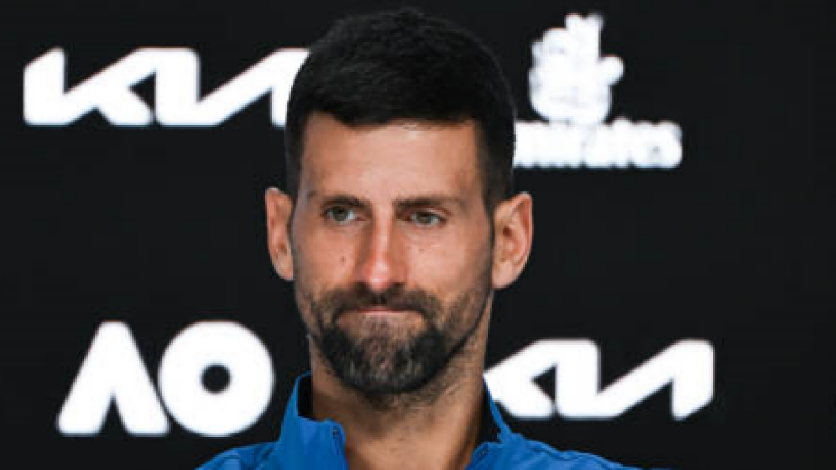Novak Djokovic at the 2025 Australian Open. Photo: Getty
