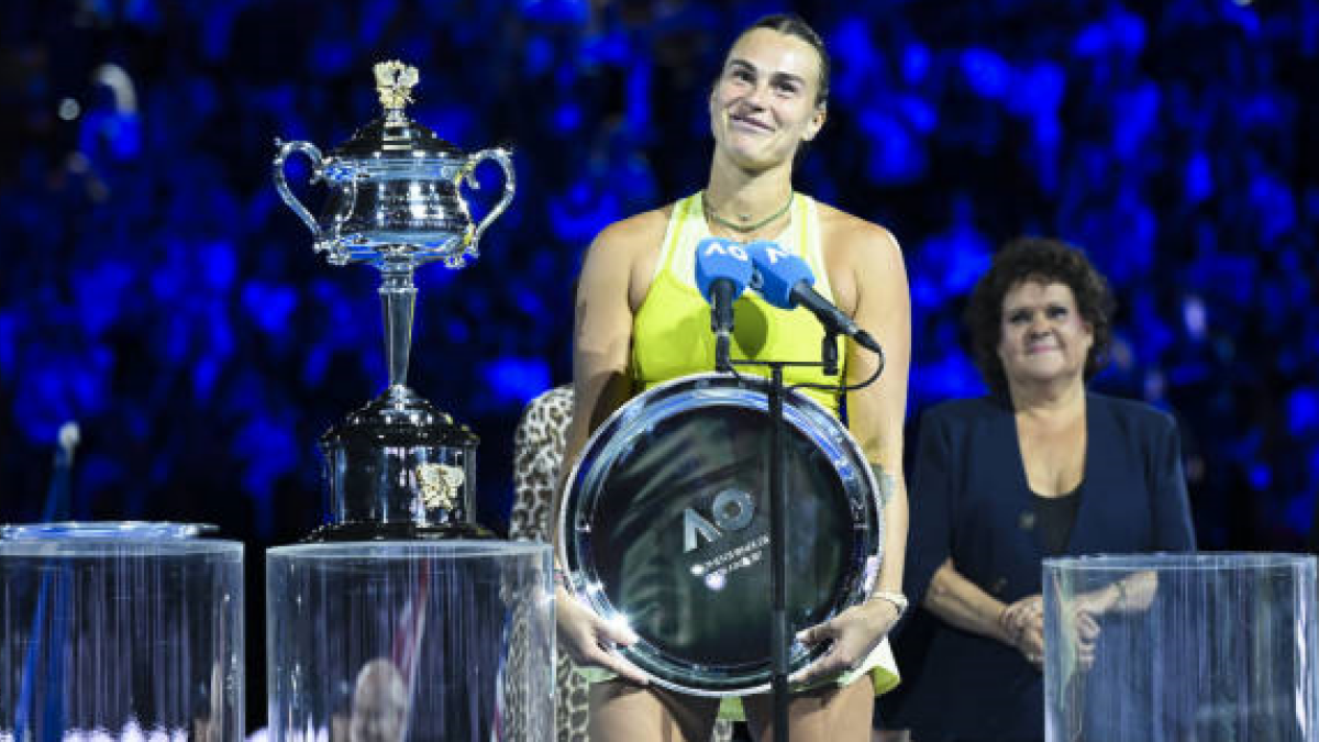 Aryna Sabalenka en el Open de Australia 2025. Foto: getty