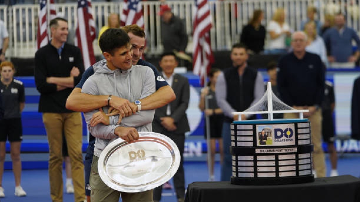 Tommy Paul y Giron, tras la final el año pasado del torneo de Dallas, que aumentará sus premios este año. Fuente: Getty